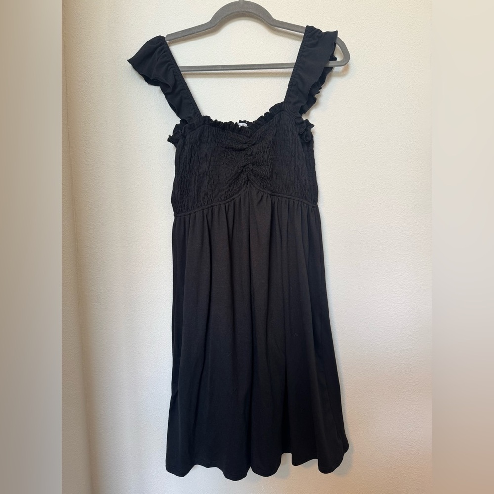 White Birch Black Ruffled Dress